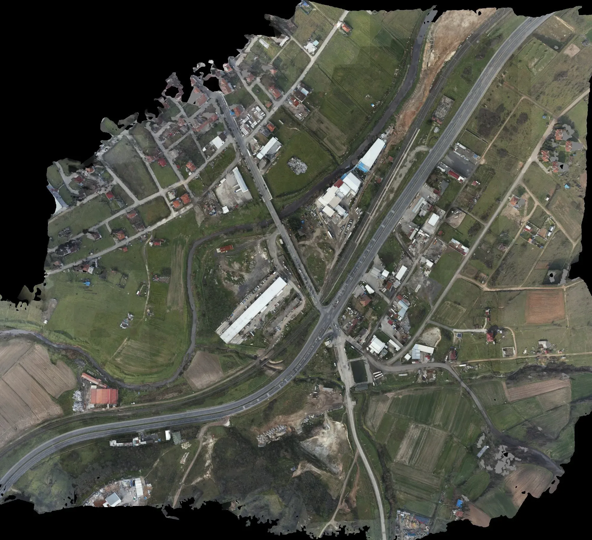 Topographic survey for a road junction project