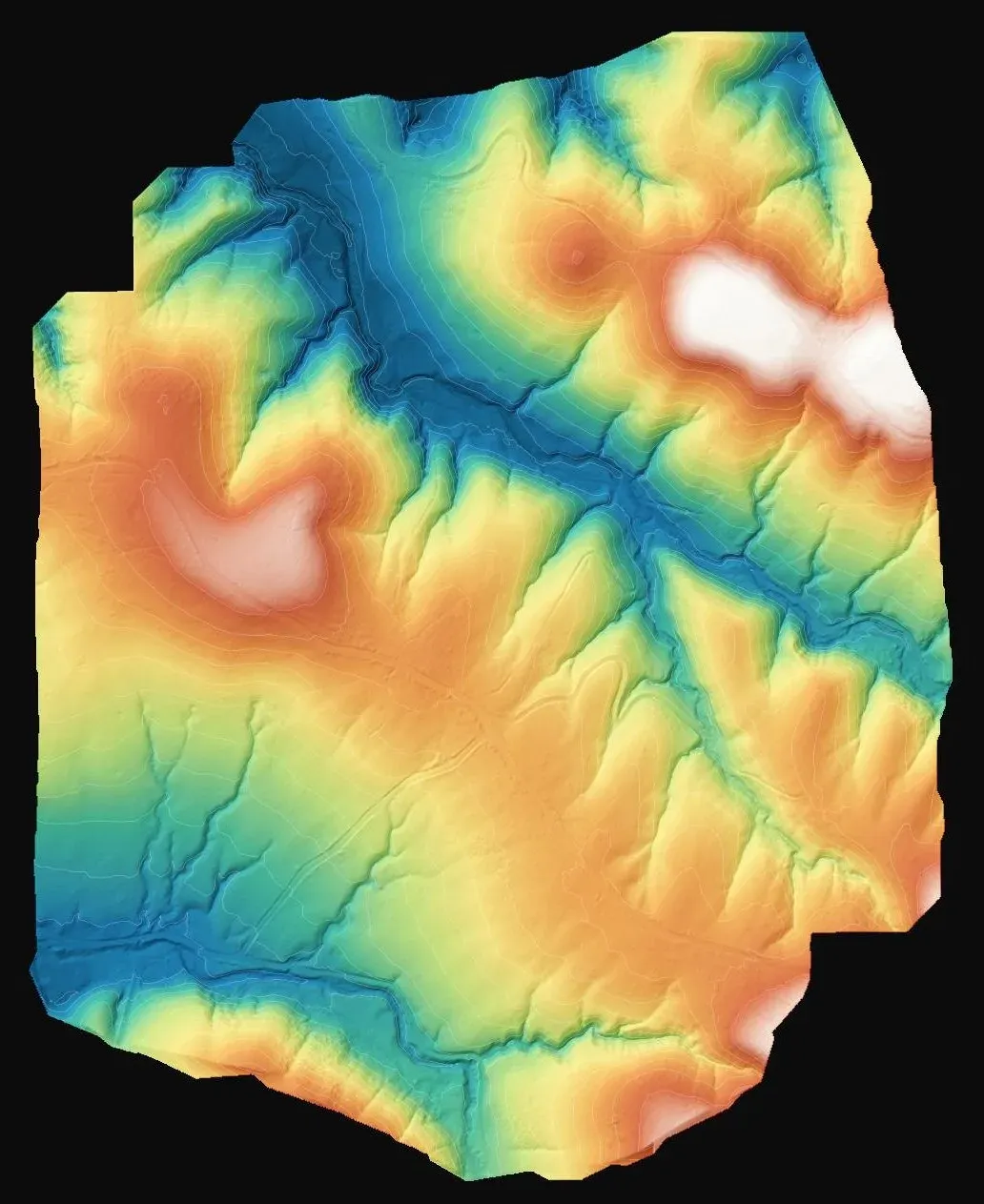 LiDAR topographic mapping at a wind farm site
