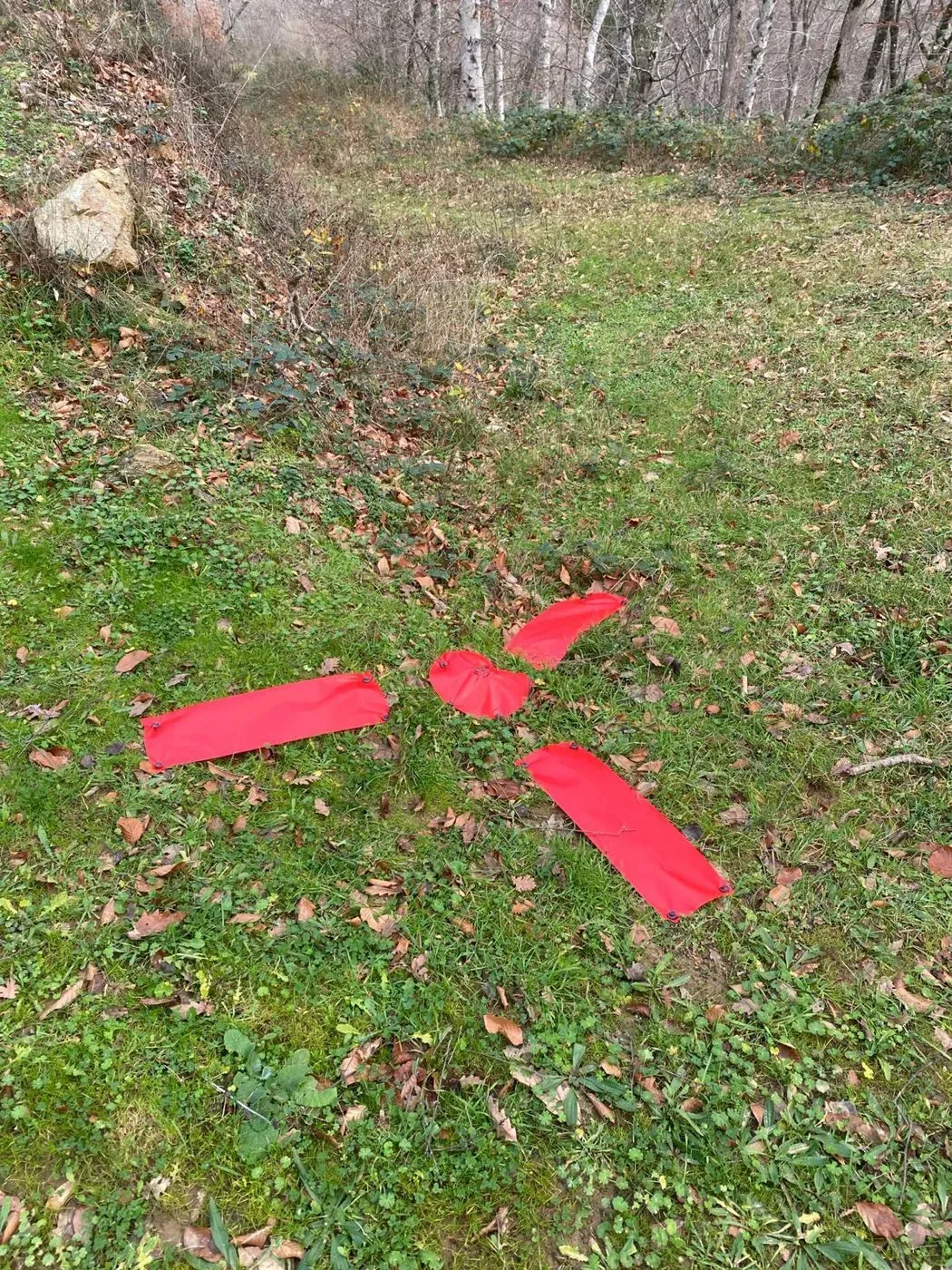 Ground control point with a fabric target