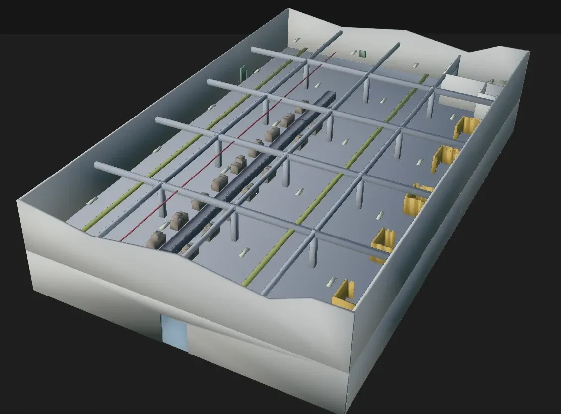 Planta superior del modelo BIM