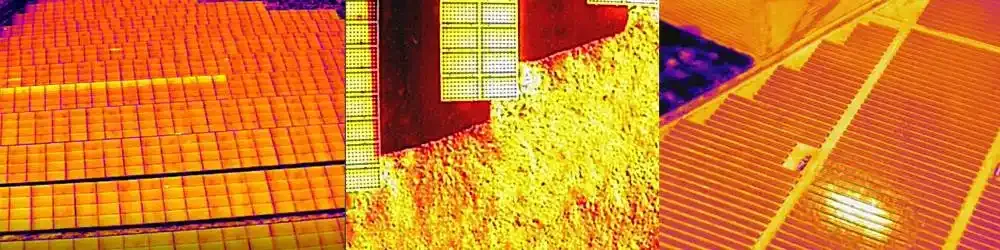 Imagen térmica de una planta solar